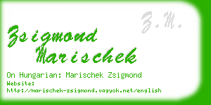 zsigmond marischek business card